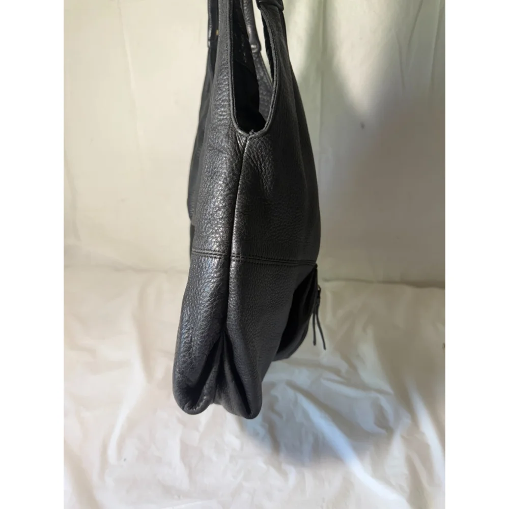 Michael Kors Fulton Black Leather Hobo Shoulder Bag